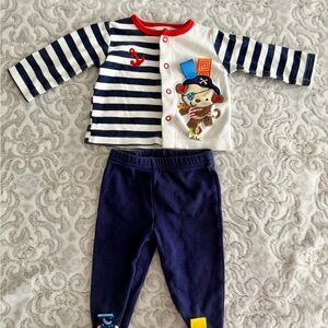 Taggies Red and White Baby Outfit